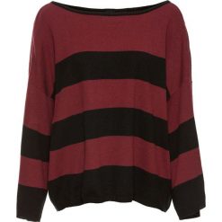 Sweter oversize "boxy" bonprix czarno-czerwony klonowy. Swetry damskie bonprix. Za 27.99 zł.
