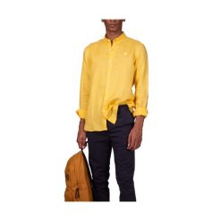 Koszulka Męska Timberland LS Linen. Żółte koszule męskie Timberland, m, bez wzorów, eleganckie, bez kołnierzyka, bez ramiączek. Za 449.00 zł.