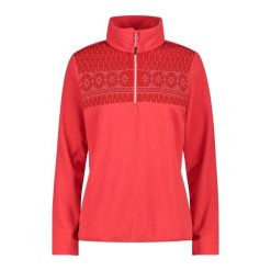Golf damska turystyczne CMP 34J4166. Czerwone bluzy sportowe damskie CMP, m, bez wzorów, bez kaptura, na golfa. Za 340.00 zł.