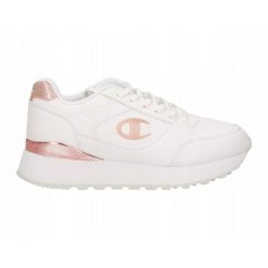 Buty Na co dzień Damskie Champion Rr Champii Plat. Białe obuwie sportowe damskie Champion, bez wzorów, z materiału, trekkingowe. Za 121.89 zł.
