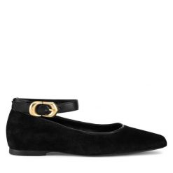 Baleriny GINO ROSSI. Czarne baleriny damskie Gino Rossi, bez wzorów, bez obcasa. Za 299.99 zł.