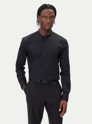 HUGO Koszula Kaleb 50551253 Czarny Slim Fit. Czarne koszule męskie Hugo, m, bez wzorów, z bawełny, bez kołnierzyka, bez ramiączek. Za 319.99 zł.