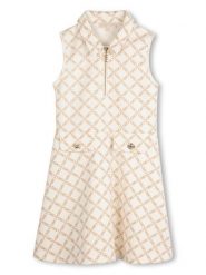 Michael Kors Sukienka codzienna R30300 S Beżowy Regular Fit. Brązowe sukienki dla dziewczynek Michael Kors, bez wzorów, z syntetyku, bez ramiączek. Za 369.99 zł.