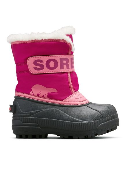 Sorel Śniegowce Snow Commander™ 2114101652 Różowy. Czerwone buty zimowe dziewczęce Sorel, bez wzorów, z materiału, bez zapięcia. Za 319.99 zł.