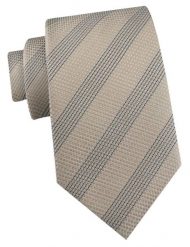 Krawat Męski - Angelo di Monti - Beżowy w Paski (Prążki). Brązowe krawaty i muchy Angelo di Monti, bez wzorów, z tkaniny, eleganckie. Za 45.00 zł.