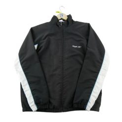 Second life - Kurtka dresowa męska RBK Y2K - Stan dobry. Czarne kurtki męskie Reebok, l, bez wzorów, z dresówki, na fitness i siłownię. Za 168.96 zł.
