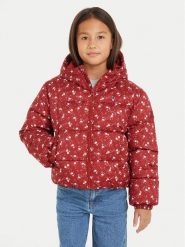 Tommy Hilfiger Kurtka zimowa KG0KG08055 Czerwony Regular Fit. Czerwone buty zimowe dziewczęce Tommy Hilfiger, bez wzorów, z syntetyku, bez zapięcia. Za 449.99 zł.