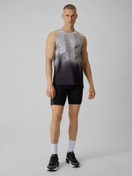 4F Legginsy kolarki do biegania szybkoschnące męskie - czarne S. Czarne legginsy sportowe męskie 4f, m, bez wzorów, z materiału, krótkie, do biegania. Za 129.99 zł.