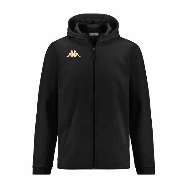 Bluza Kappa Giordizi. Czarne bluzy męskie Kappa, m, bez wzorów, bez kaptura, do piłki nożnej. Za 305.00 zł.