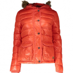 Kurtka w kolorze pomarańczowym. Brązowe kurtki damskie Just Cavalli, Calvin Klein, Lee, na zimę. W wyprzedaży za 399.95 zł.