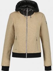 Sweter Damski Luhta Jacklin. Brązowe swetry damskie Luhta, s, bez wzorów, z materiału, bez kołnierzyka, bez ramiączek, długie, z kapturem. Za 539.00 zł.