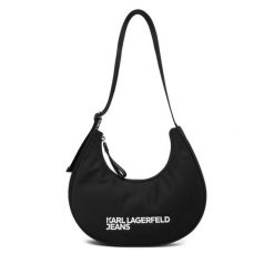 Torebka Karl Lagerfeld Jeans. Czarne torebki do ręki damskie Karl Lagerfeld Jeans, bez wzorów, z jeansu, klasyczne, bez dodatków. Za 509.99 zł.