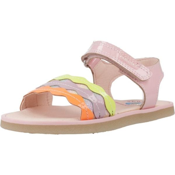 Sandały PABLOSKY 054179P Rose. Czerwone sandały damskie Pablosky, bez wzorów, ze skóry, bez obcasa, bez zapięcia. Za 167.99 zł.