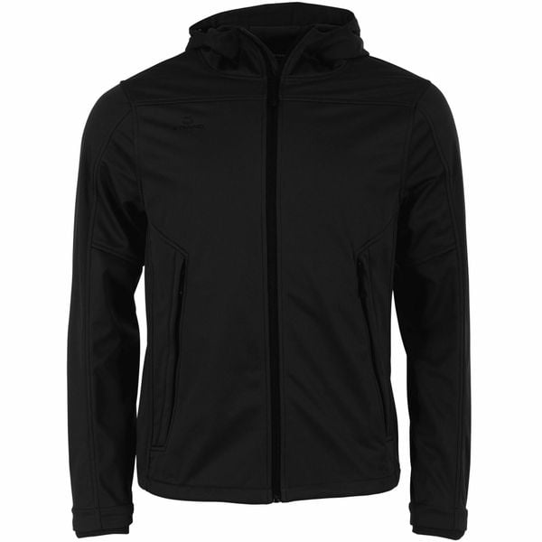 Kurtka puchowa Stanno Prime Softshell. Czarne kurtki męskie STANNO, m, bez wzorów, z puchu, eleganckie, bez kaptura. Za 383.50 zł.