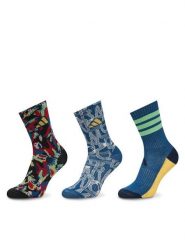 Adidas Skarpety długie KA9946 Niebieski. Niebieskie skarpety damskie Adidas, bez wzorów, z bawełny. Za 89.99 zł.