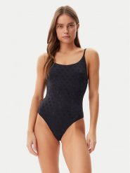 Guess Strój kąpielowy E5GJ14 MC040 Czarny Regular Fit. Czarne kostiumy jednoczęściowe damskie Guess, xs, z aplikacjami, z syntetyku. Za 259.99 zł.