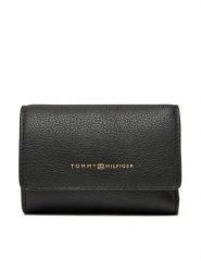 Tommy Hilfiger Portfel Logotape Trifold AW0AW17477 Czarny. Czarne portfele damskie Tommy Hilfiger, bez wzorów, ze skóry. Za 209.99 zł.