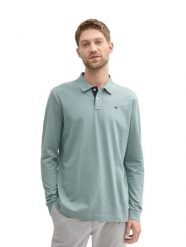 Męska Koszulka Polo Tom Tailor Basic Polo With Contrast Grey Mint 1043278 27475. Szare bluzki z długim rękawem męskie Tom Tailor, m, bez wzorów, bez kołnierzyka. Za 89.99 zł.