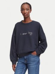 BOSS Bluza C_Ever_7 50571478 Granatowy Regular Fit. Niebieskie bluzy damskie Boss, l, bez wzorów, z bawełny, bez kaptura. Za 679.99 zł.