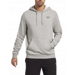 Bluza na co dzień męska REEBOK z kapturem. Szare bluzy męskie Reebok, m, bez wzorów, z kapturem. Za 209.00 zł.