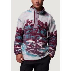 Bluza Mężczyzna COLUMBIA Helvetia™ II Printed Half Snap Fleece. Czerwone bluzy męskie Columbia, m, bez wzorów, z polaru, bez kaptura. W wyprzedaży za 373.05 zł.