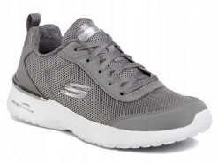 BUTY damskie SKECHERS DYNAMIGHT 12947-GRY szare niskie lekkie sportowe 37,5. Szare obuwie sportowe damskie Skechers, bez wzorów, z materiału, trekkingowe. Za 279.00 zł.
