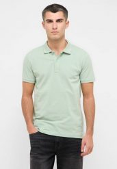 Męski T-Shirt Mustang Style Pierre Frosty Green 1016504 6180. Zielone koszulki polo męskie Mustang, l, bez wzorów, bez ramiączek. Za 99.99 zł.