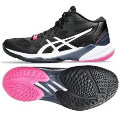 Buty Asics Sky Elite Ff Mt 2 W 1052A054-001 czarne czarne. Czarne obuwie sportowe damskie bez wzorów, z gumy, do siatkówki. W wyprzedaży za 775.65 zł.