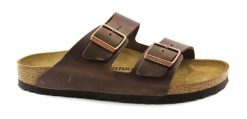 Klapki Birkenstock Arizona Brązowe Dorosłych. Brązowe klapki męskie Birkenstock, z materiału. Za 545.40 zł.