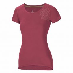 Koszulka damska Ocun Raglan. Czerwone koszulki sportowe damskie Ocun, xs, bez wzorów, bez kołnierzyka, bez ramiączek, wspinaczkowe. Za 178.50 zł.