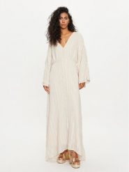 Vero Moda Sukienka letnia Tara 10304254 Écru Loose Fit. Sukienki damskie Vero Moda, na lato, m, bez wzorów, z syntetyku, bez kołnierzyka, bez ramiączek. Za 369.99 zł.