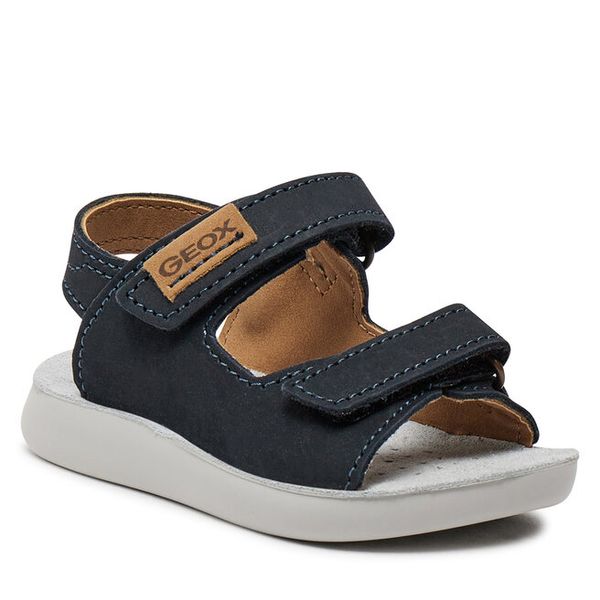 Sandały Geox. Niebieskie sandały chłopięce Geox, bez zapięcia. Za 176.99 zł.
