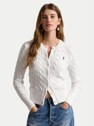 Polo Ralph Lauren Kardigan 211971868007 Biały Slim Fit. Białe kardigany damskie Polo Ralph Lauren, xs, bez wzorów. Za 1,199.00 zł.