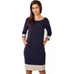 Elegancka sukienka ołówkowa Potis & Verso SUZANE. Niebieskie sukienki damskie Potis&Verso, na co dzień, bez wzorów, z tkaniny, eleganckie, bez kołnierzyka, bez ramiączek, midi, ołówkowe. Za 629.00 zł.