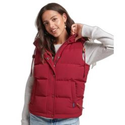 Damska kurtka bez rękawów z kapturem Superdry Everest. Czerwone kurtki damskie Superdry., m, bez wzorów, z nylonu, z kapturem. Za 520.10 zł.