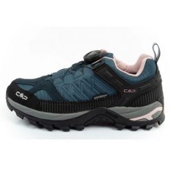 Buty Cmp Rigel 3Q14826 53UG Fitgo niebieskie z membraną. Niebieskie obuwie sportowe damskie bez wzorów, ze skóry, trekkingowe. Za 607.18 zł.