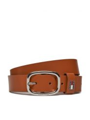 Tommy Jeans Pasek Damski Tjw Oval 3.0 AW0AW15836 Brązowy. Brązowe paski damskie Tommy Jeans, bez wzorów, z jeansu. Za 179.99 zł.
