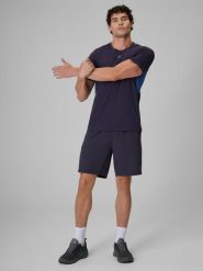 4F Spodenki treningowe szybkoschnące męskie - granatowe L. Niebieskie krótkie spodenki sportowe męskie 4f, l, bez wzorów, do biegania. Za 99.99 zł.