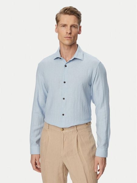 Jack & Jones Koszula Parker 12292161 Niebieski Regular Fit. Niebieskie koszule męskie Jack & Jones, l, bez wzorów, bez kołnierzyka, bez ramiączek. Za 209.99 zł.