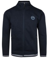 Klasyczna Bluza Męska na Zamek - PAKO JEANS - Wysoki Dekolt - Granatowa. Niebieskie bluzy męskie Pako Jeans, l, bez wzorów, z bawełny, bez kaptura. Za 197.00 zł.