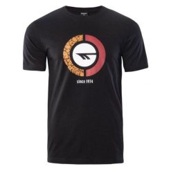 Koszulka męska Hi-Tec Rakan - czarna, Rozmiar XXL. Czarne buty sportowe męskie Hi-tec, m, bez wzorów, z bawełny, sportowe, bez kołnierzyka. Za 44.99 zł.