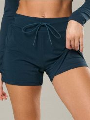 Szorty sportowe - granatowy. Niebieskie szorty sportowe damskie Sinsay, l, bez wzorów, sportowe. Za 32.99 zł.