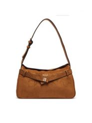 Guess Torebka Ella HWSG97 54180 Brązowy. Brązowe torebki do ręki damskie Guess, z aplikacjami, z materiału, bez dodatków. Za 544.99 zł.