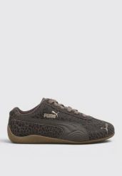 Buty sportowe damskie Puma SPEEDCAT CAT. Brązowe obuwie sportowe damskie Puma, bez wzorów, z materiału, trekkingowe. Za 621.25 zł.