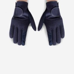 Rękawiczki do golfa damskie Inesis CW ciepłe. Niebieskie rękawiczki damskie INESIS, na zimę, bez wzorów, z materiału, biznesowe. Za 79.99 zł.