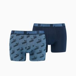 Bokserki męskie Puma AOP BOXER 2-PACK. Niebieskie bokserki męskie Puma, m, bez wzorów. Za 84.99 zł.