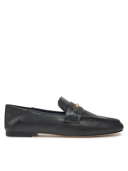 Michael Kors Mokasyny Lena Loafer 40R5LEFP1L Czarny. Czarne mokasyny damskie Michael Kors, ze lnu. Za 419.99 zł.