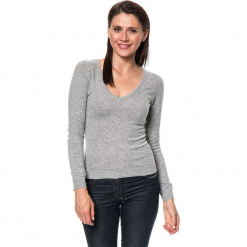 Sweter w kolorze szarym. Szare swetry damskie Assuili, z kaszmiru. W wyprzedaży za 136.95 zł.