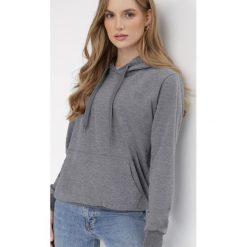 Ciemnoszara Bluza z Kapturem Anitta. Szare bluzy damskie Born2be, l, bez wzorów, z kapturem. Za 29.99 zł.