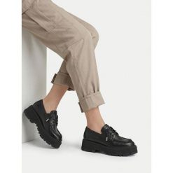 Półbuty G-Star. Czarne półbuty damskie G-Star, bez wzorów, retro, bez obcasa, na płaskiej podeszwie, bez zapięcia. Za 399.99 zł.